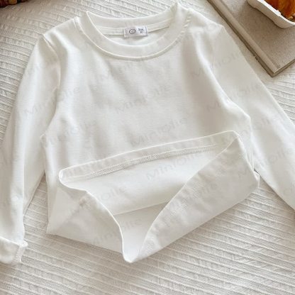 Kid Solid Color Base Layer Soft T-Shirt - image 12