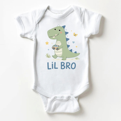LIL BRO Baby Dinosaur White Bodysuit - White - 18-24M - image 1