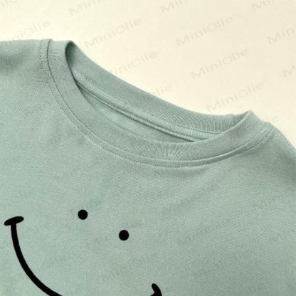 Toddler Soft Modal Smiley Face T-Shirt and Lounge Pants 2-piece Set - image 7