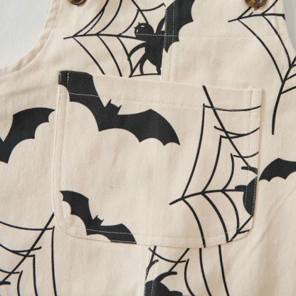 Baby Toddler Spider Web Beige Overalls - image 5