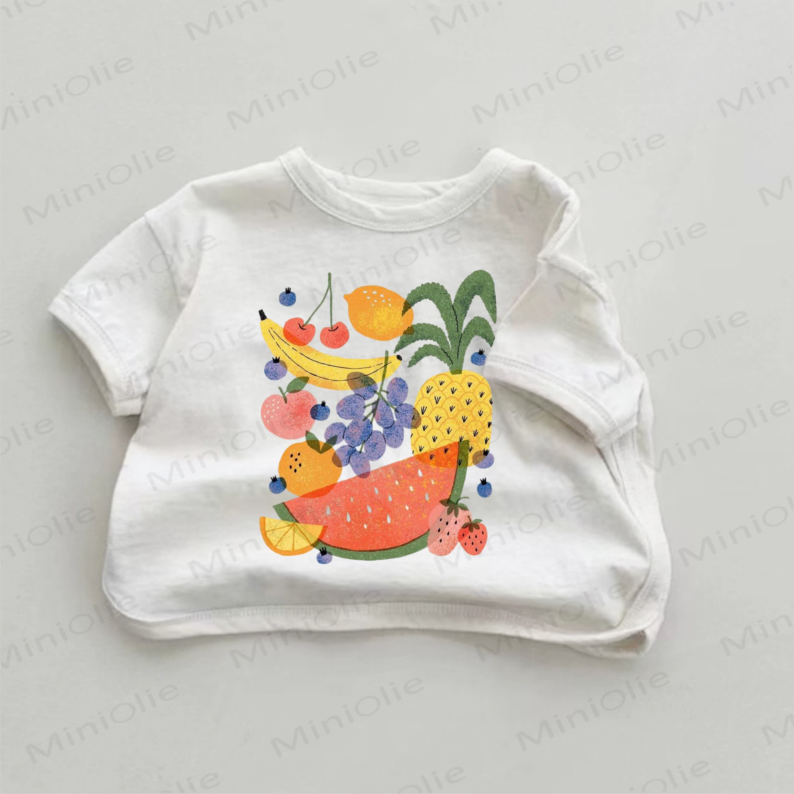 Baby White Fruit Print T-shirt - White - 18-24M - image 1