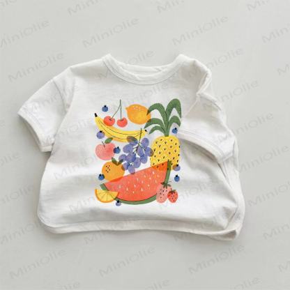 Baby White Fruit Print T-shirt - White - 18-24M - image 1
