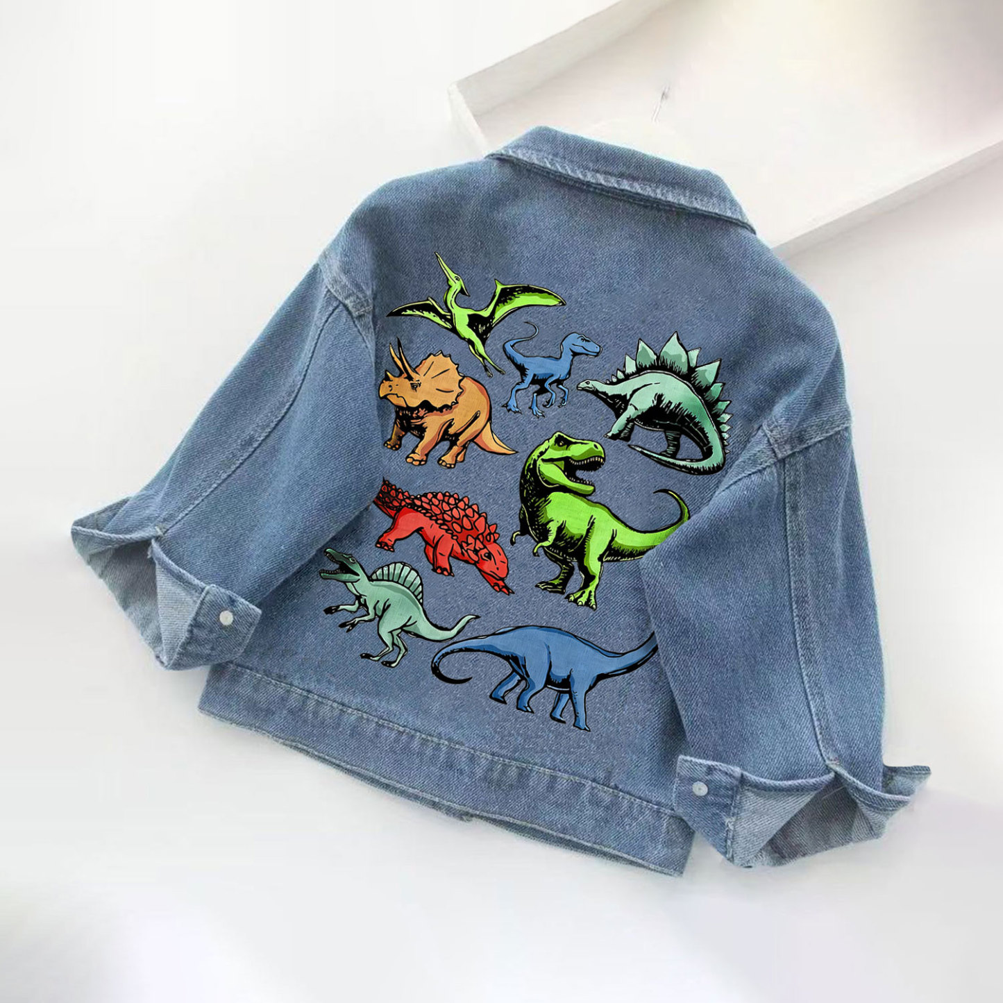 Toddler Kid Boys Dinosaur Jurassic Denim Jacket - image 3