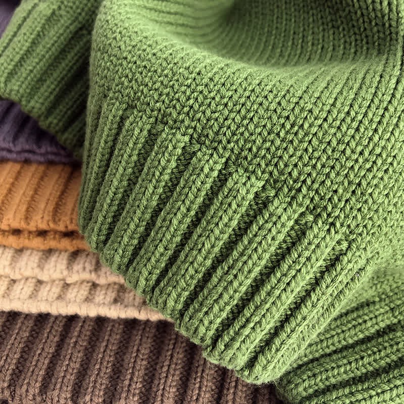 Toddler Solid Color Loose Relax Sweater - image 10