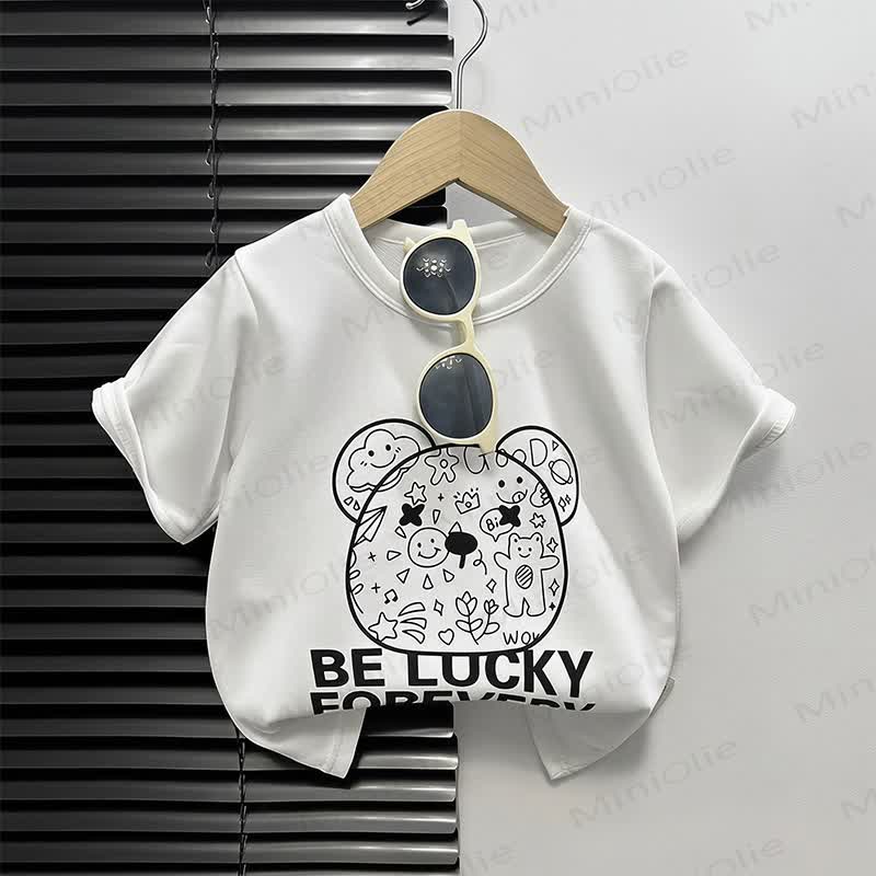 Toddler Cartoon Print Boxy T-Shirt - White Bear Head - 4-5T - image 10