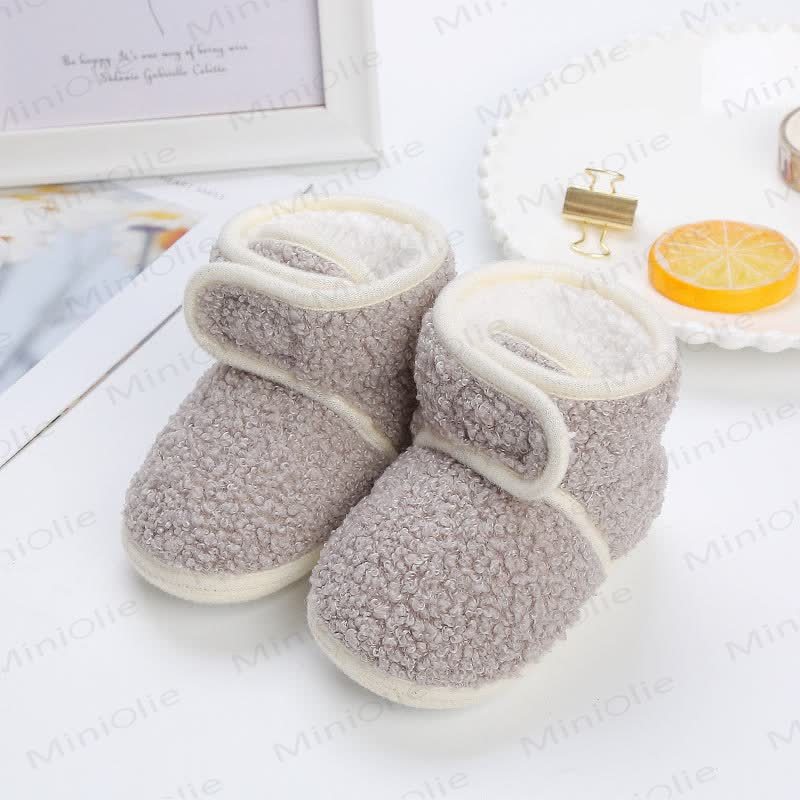 Baby Christmas Plush Warm Shoes - Grey - 12-15M - image 5 - image 6