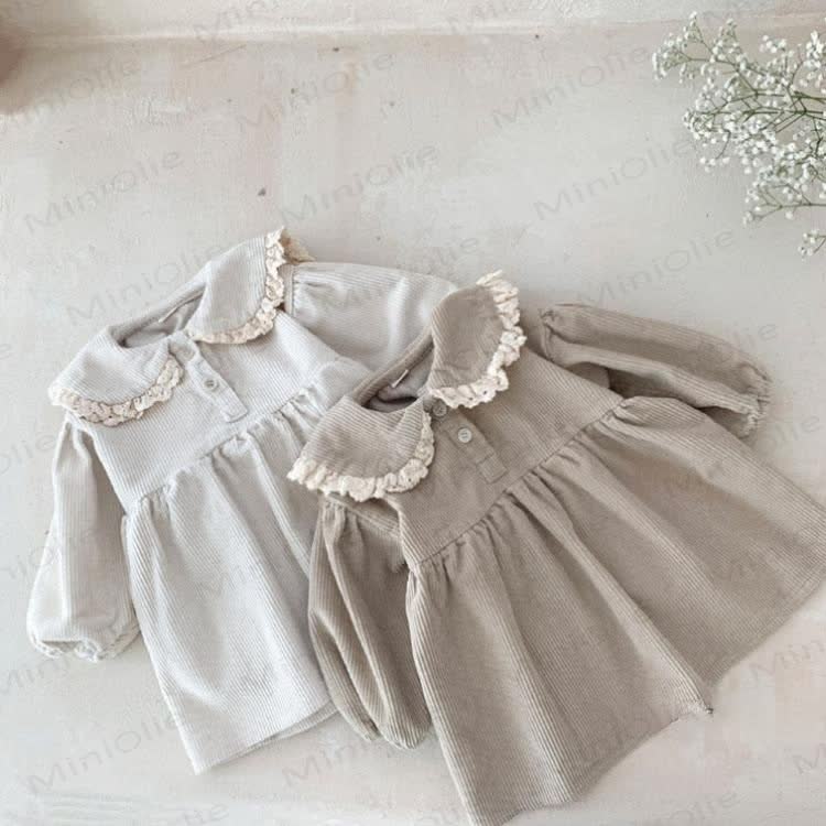 Baby Girl Peter Pan Collar Corduroy Dress - image 9