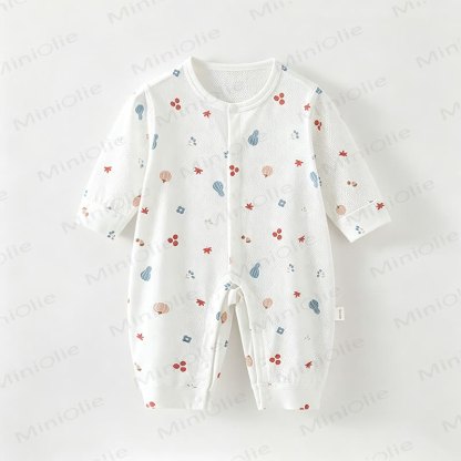 Baby Fruit Print Long Sleeves Romper - White Vegetable - 18-24M - image 3