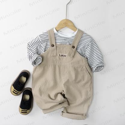 LUCK Baby Toddler Solid Color Overalls - image 5