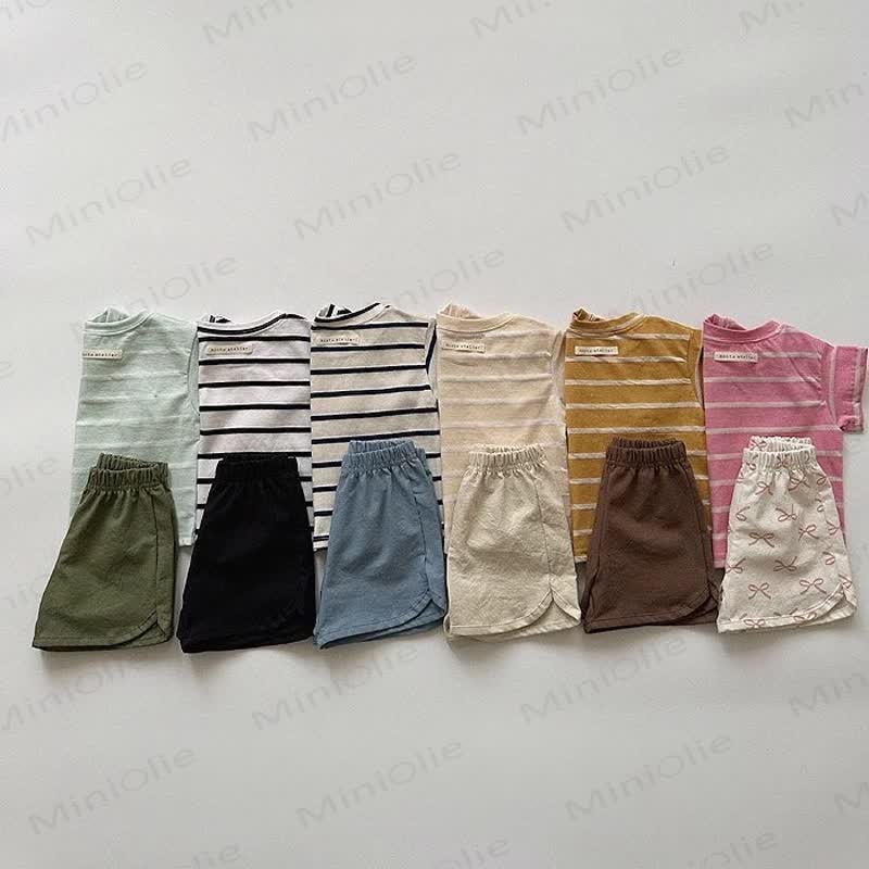 Baby Toddler Bow Plaid Linen Shorts - image 3
