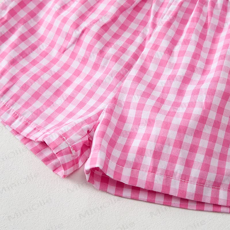 BIG SISTER Baby Girls Tee and Pink Plaid Shorts 2-Piece Set - image 4