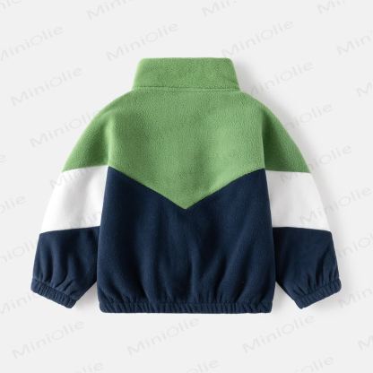 Toddler Color Block Fleece Zipper Coat - image 4