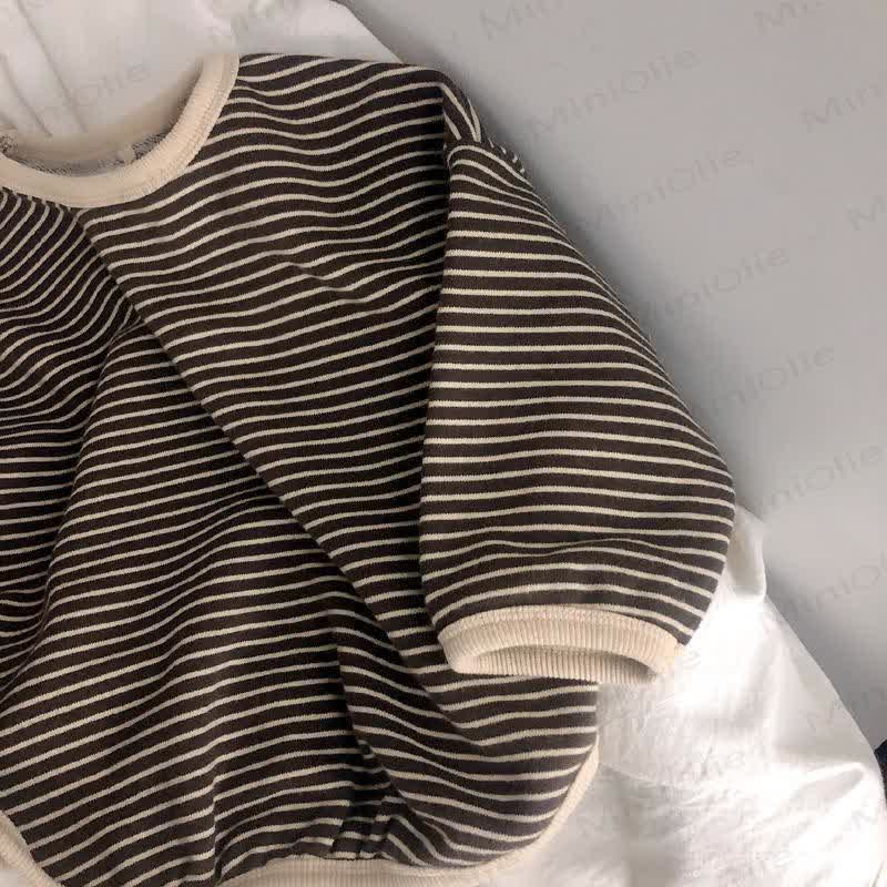 Kid Boy Striped Crew-neck Long Sleeve Top - image 6