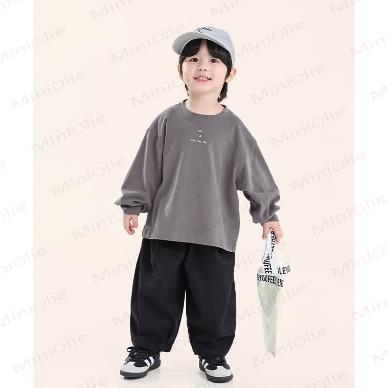 Toddler Boy Solid Color Loose Jogger Pants - image 8