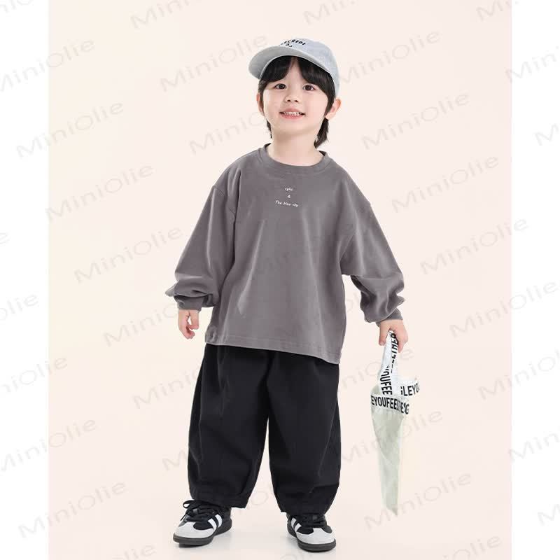 Toddler Boy Solid Color Loose Jogger Pants - image 8