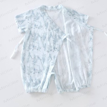 Baby Cotton Botanical Wrap Romper - image 6