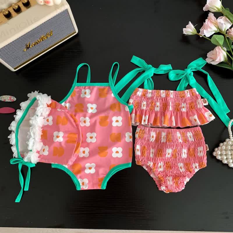 Baby Girl One-piece/2-piece Swimsuit with Hat - image 15