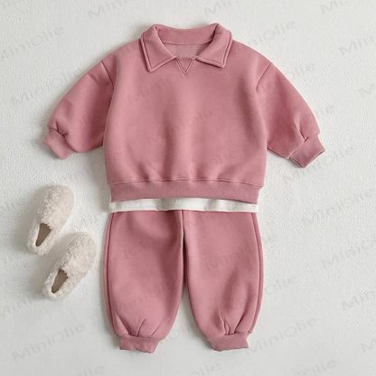 Baby Toddler Solid Color 2-piece Set - Light Pink - 5-7T - image 3