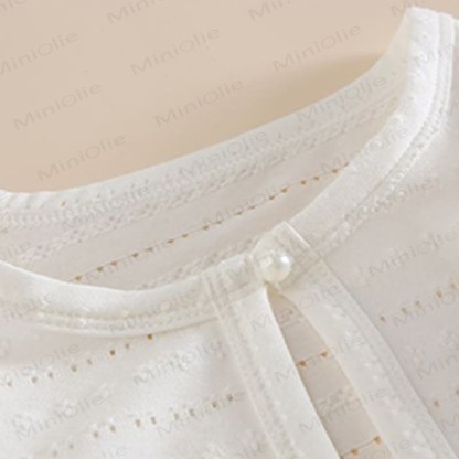 Toddler White Solid Color Coat - image 3