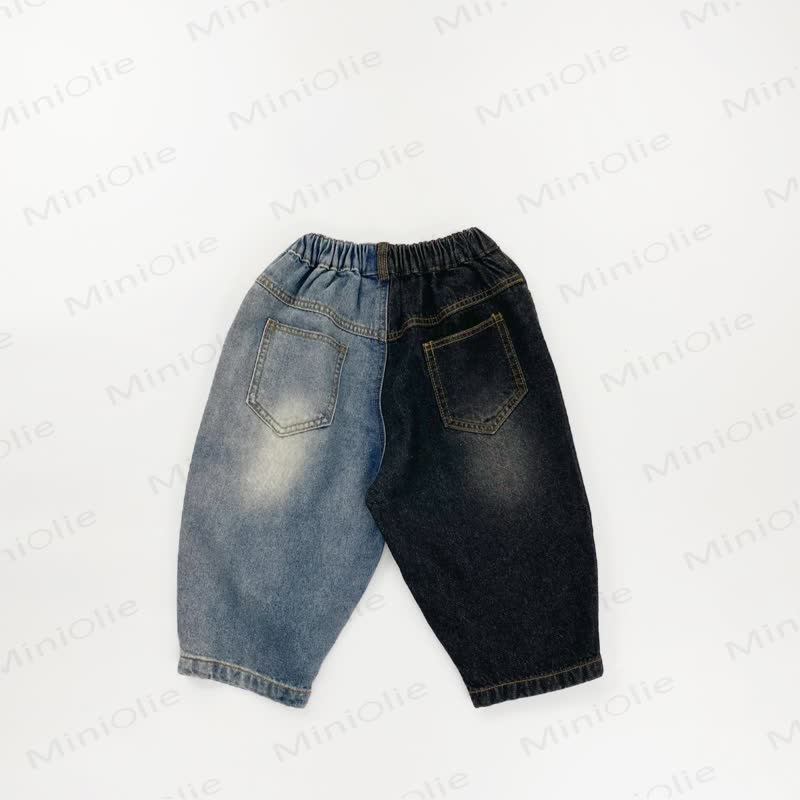 Baby Toddler Denim Color Block Pants  - image 3