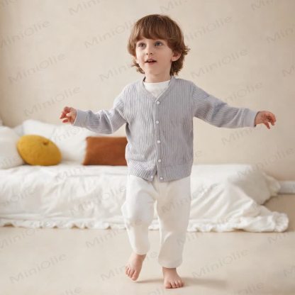 Baby Soft Ribbed Button Cardigan Sweater - image 8