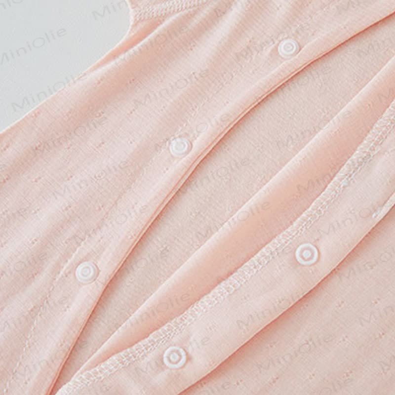 Baby Wrap Snap Solid Color Romper - image 9