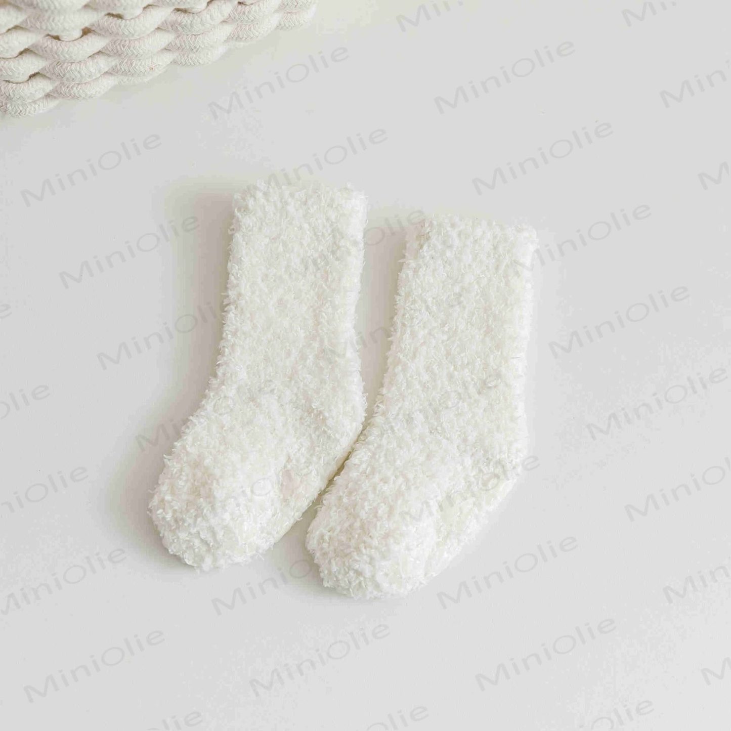 Baby Solid Color Fleece Floor Socks - White - 3-5T - image 17