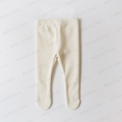 Baby Solid Color Basic Comfort Tights - Beige - 18-24M - image 3
