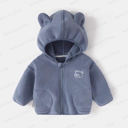 Baby Hooded Animal Cartoon Outerwear - Blue - 5-7T - image 3