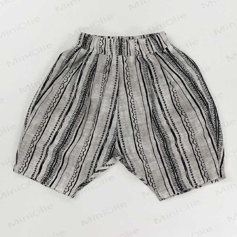 Toddler Cotton Striped Tee or Shorts - LightGrey - 6-7T - image 3