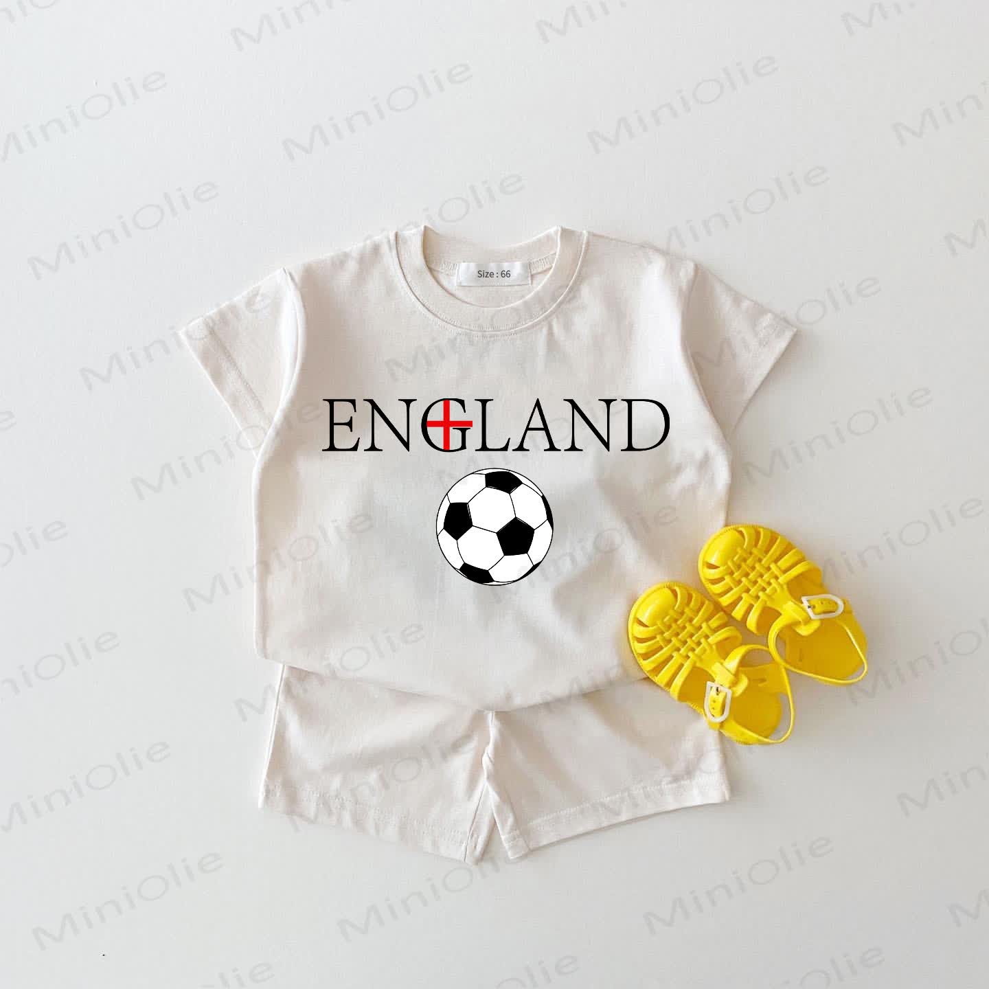 ENGLAND Baby Football Print  White 2-piece Set - White - 18-24M - image 1
