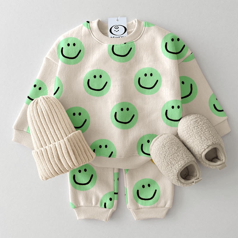 Baby Toddler 2-Piece Smiley Set - Apricot - 3-5T - image 2