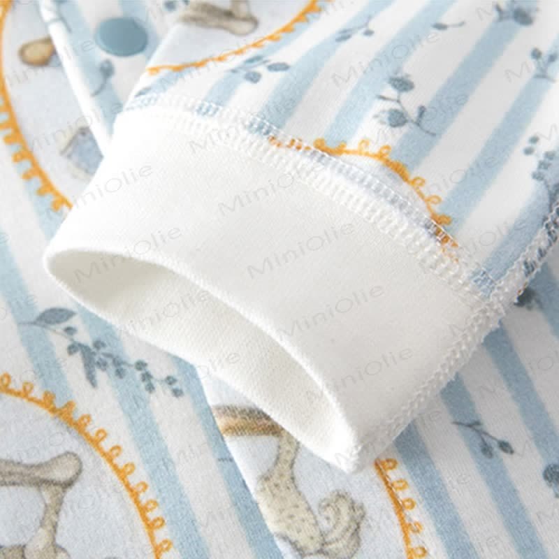 Baby Cartoon Horse Striped Romper - image 5