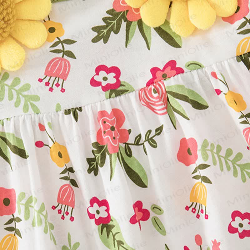 Baby Girl Floral Print Cotton Dress - image 7