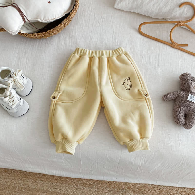 Baby Toddler Animal Fleece Lined Jogger Pants - Beige - 5-7T - image 13
