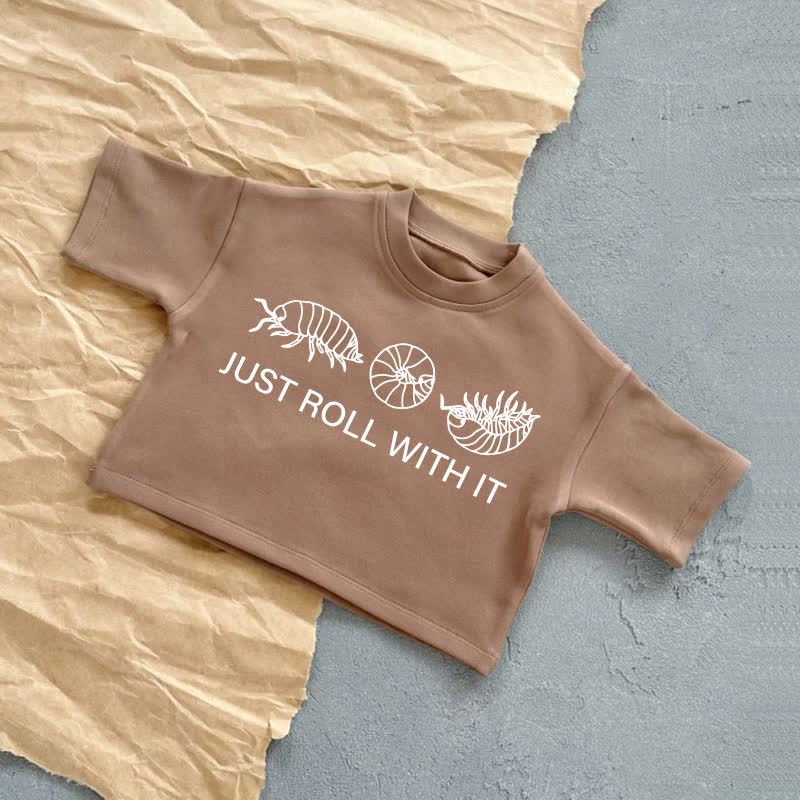 JUST ROLL WITH IT Baby Insect Summer Casual T-Shirt - Brown - 2-3T - image 3