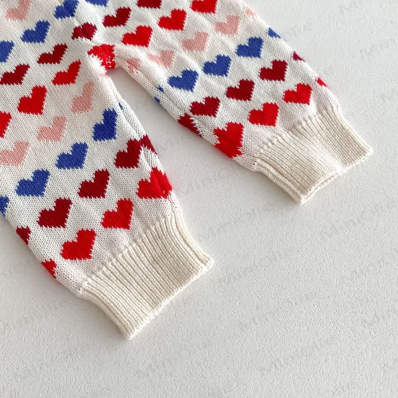 Baby Toddler Knit Colorful Heart Sweater & Pants - image 18