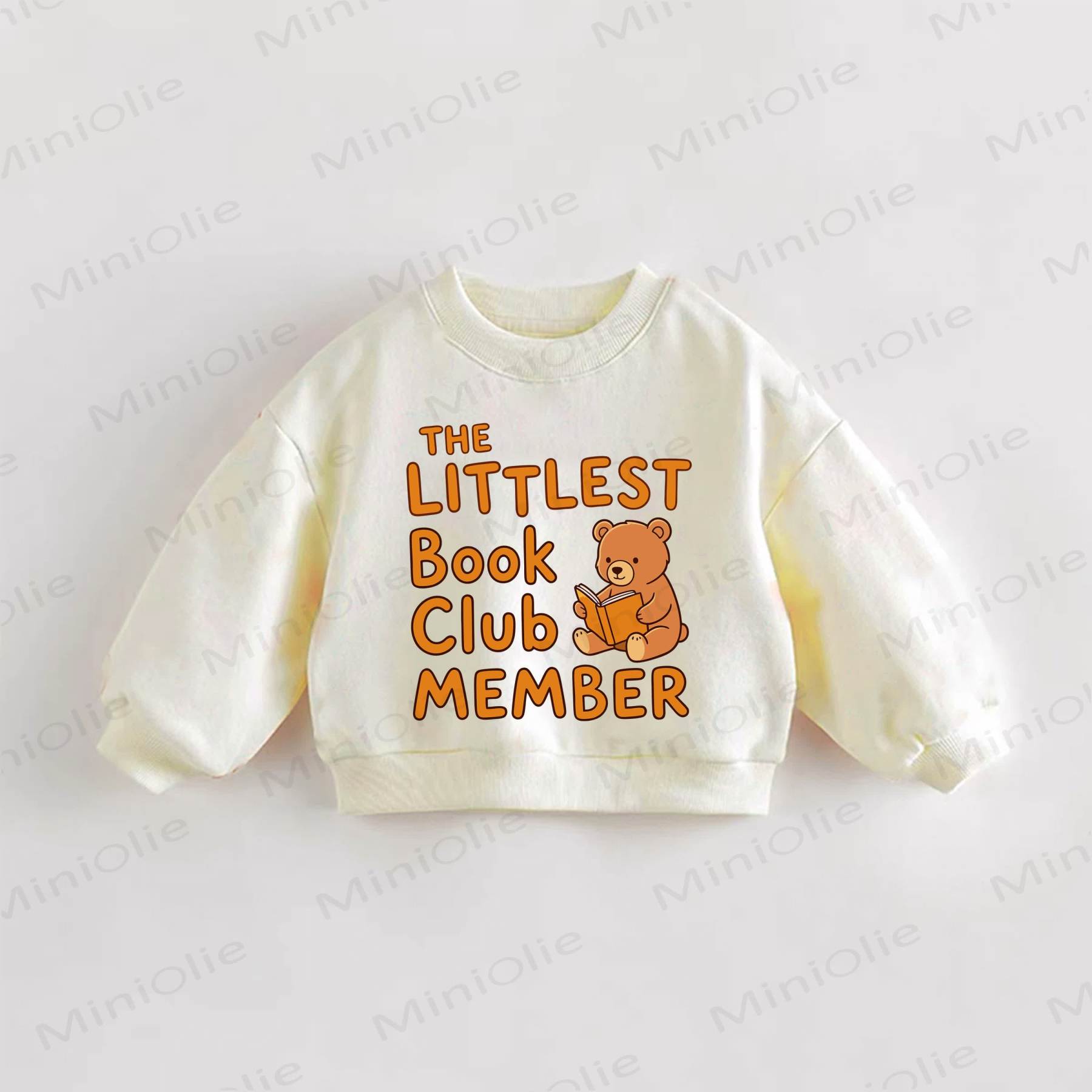 THE LITTLEST BOOK CLUB MEMBER Baby Toddler Cream Sweatshirt - Cream - 3-5T - image 1