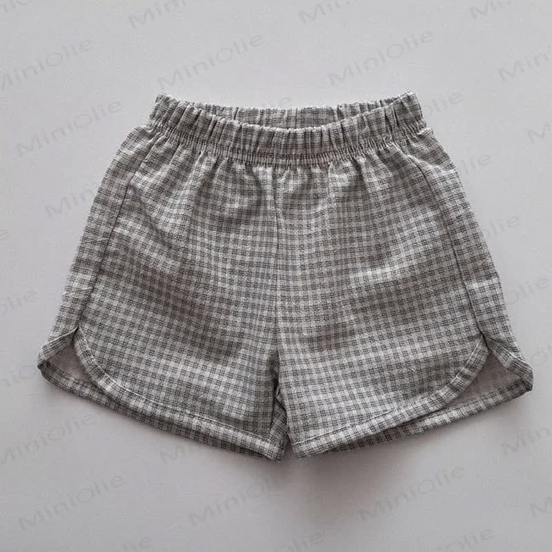 Baby Toddler Bow Plaid Linen Shorts - Plaid - 5-7T - image 13