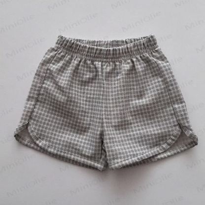 Baby Toddler Bow Plaid Linen Shorts - Plaid - 5-7T - image 13