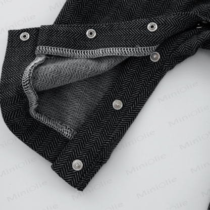 Baby Boy Bear Fake Two Pieces Lapel  Romper - image 8