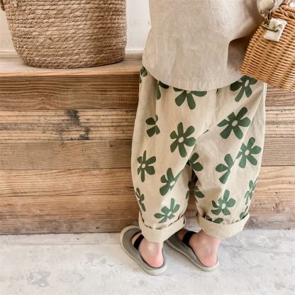 Toddler Retro Flower Loose Pants - image 13