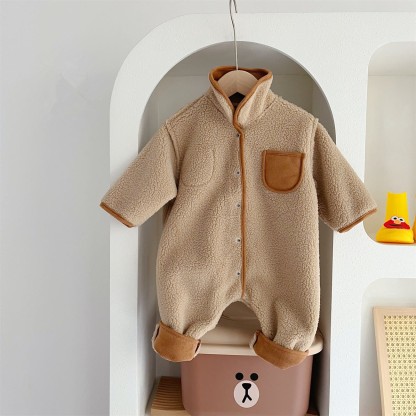  Baby Polo Reversible Fleece Romper - image 13