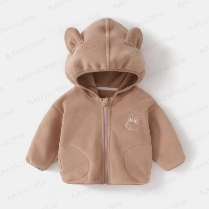 Baby Hooded Animal Cartoon Outerwear - Light Milk Tea Color - 5-7T - image 6