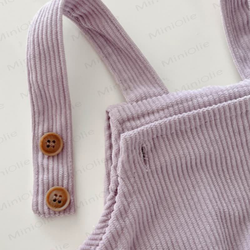 Baby Purple Bunny Corduroy Overalls or Striped Top - image 7