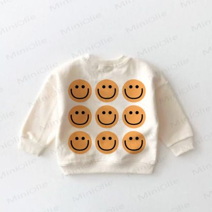 Baby Toddler Yellow Smiley Face Sweatshirt - image 3