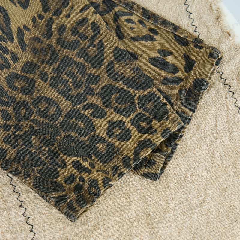 Kid Boy Leopard Print Jeans Pants - image 9