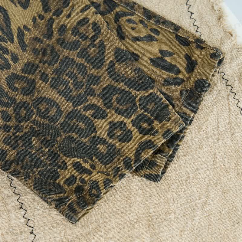 Kid Boy Leopard Print Jeans Pants - image 9