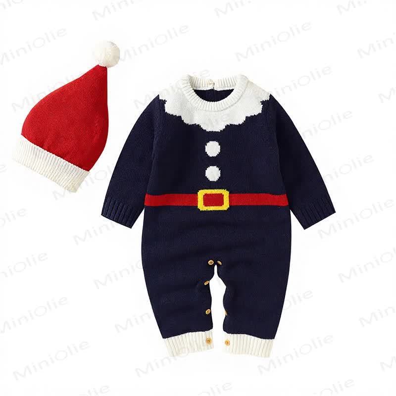 Baby Christmas Knit Romper with Hat - image 5