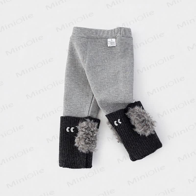 Baby Ribbed Monster Cuff Knit Leggings - image 2